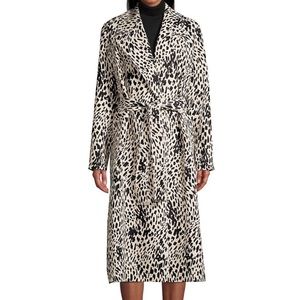 Lafayette 148 New York Leopard Printed Trench Coat